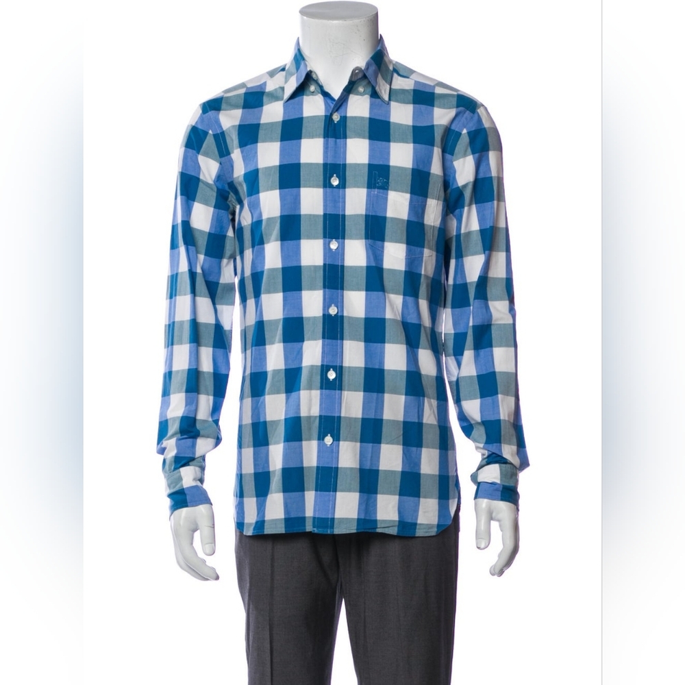 BURBERRYPlaid Print Long Sleeve Shirt